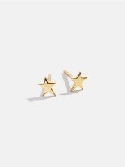 18K Gold Celestial Delicate Stud - Star