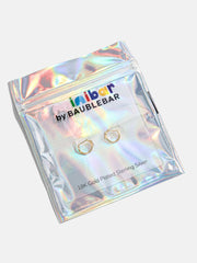 Little Hearts Big Feelings 18K Gold Kids' Huggie Earrings - Gold/Pavé