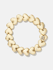 Caroline Initial Bracelet - Gold/Pavé