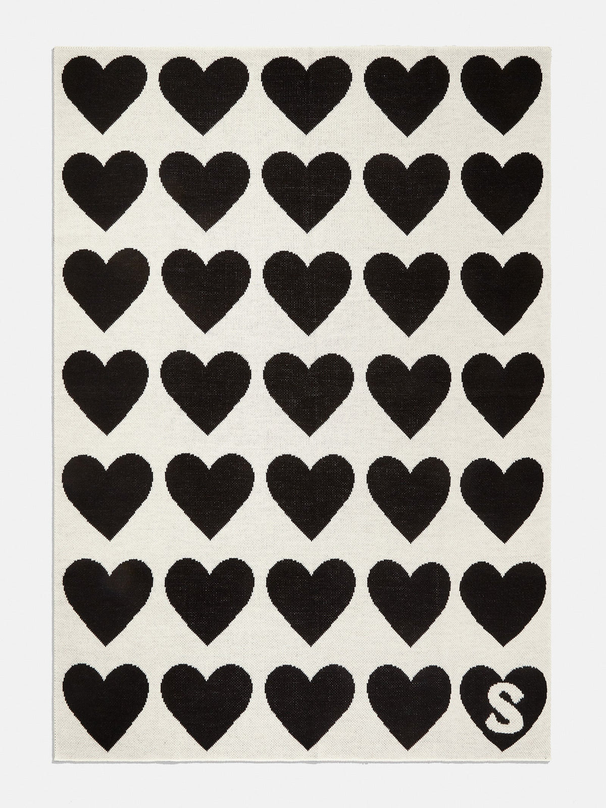 Large Wrapped in Love Custom Blanket - White/Black