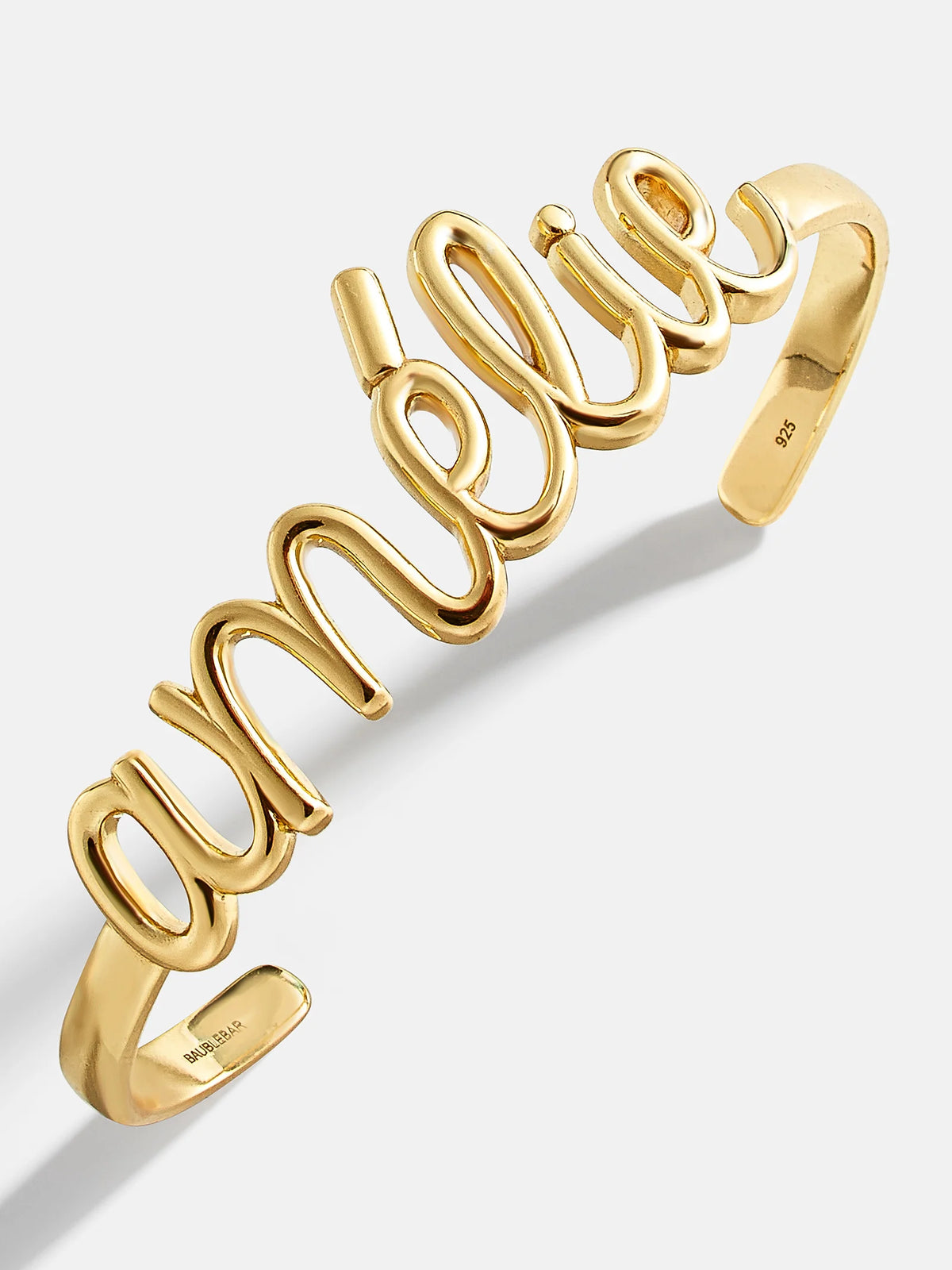 18K Gold Custom Nameplate Cuff Bracelet - 18K Gold