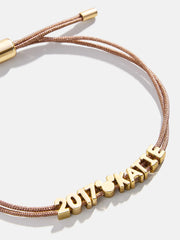 Disney Mickey Mouse Custom Cord Bracelet - Taupe