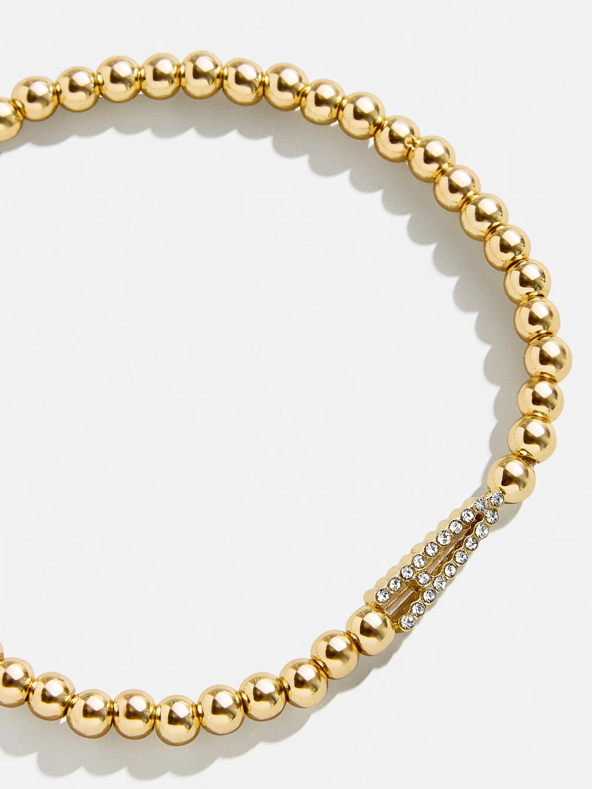 East West Initial Pisa Bracelet - Gold/Pavé