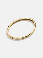 Nadia Classic Hinge Bangle - Classic Thin Gold Single Bezel