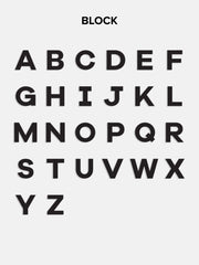 18K Gold Double Custom Initial Block Ring - 18K Gold