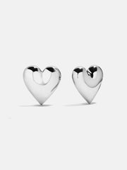 Melina Bubble Heart Earrings - Silver