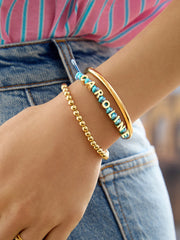 Paracord Waterproof Custom Nameplate Bracelet - Blue Berry