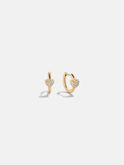 18K Gold Heart Earrings - Heart