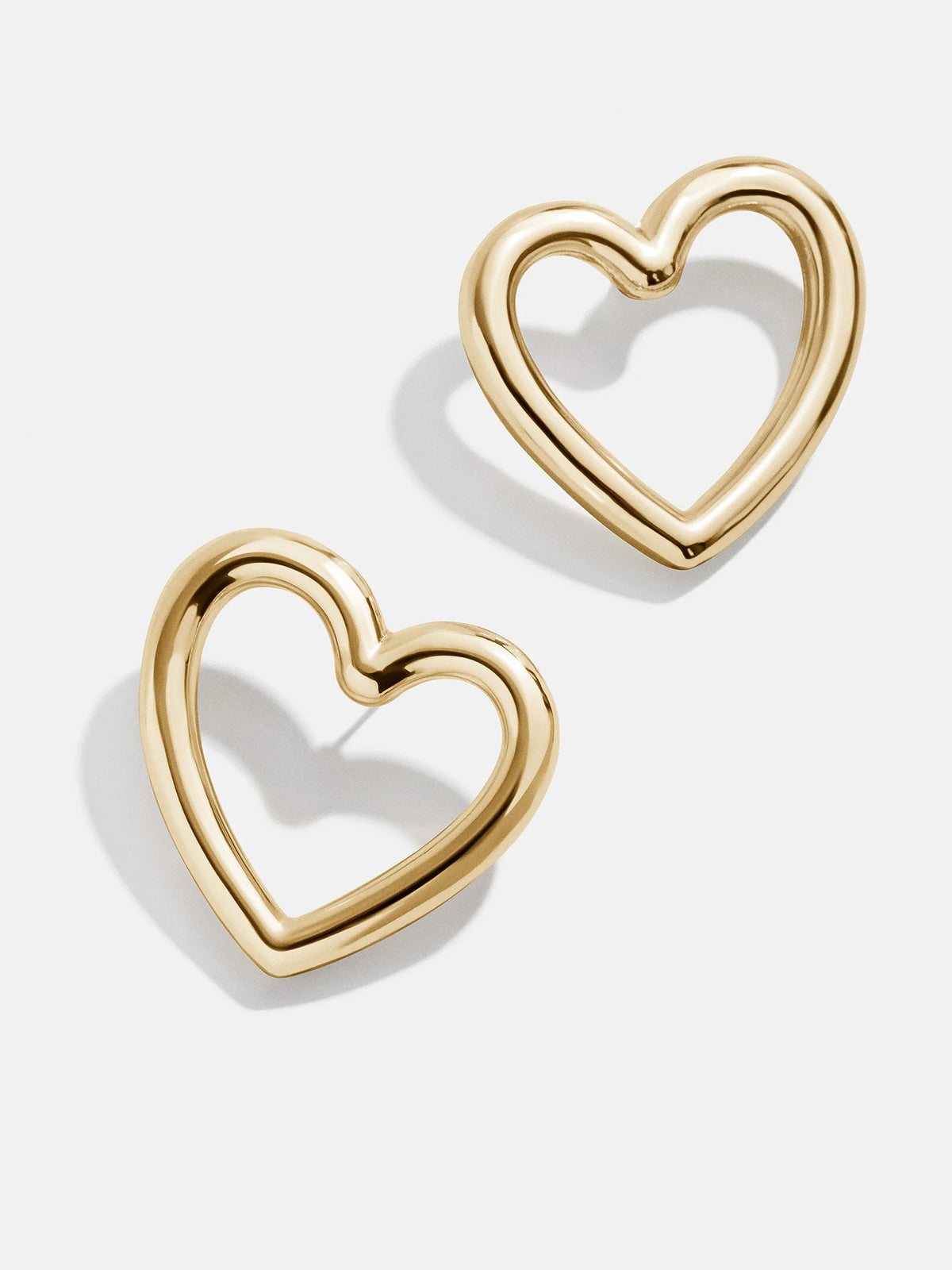 Amanda Earrings - Gold Heart Statement Studs