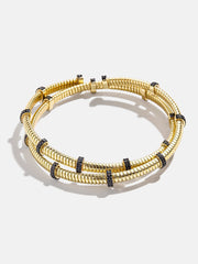 Eve Cuff Bracelet - Gold/Black