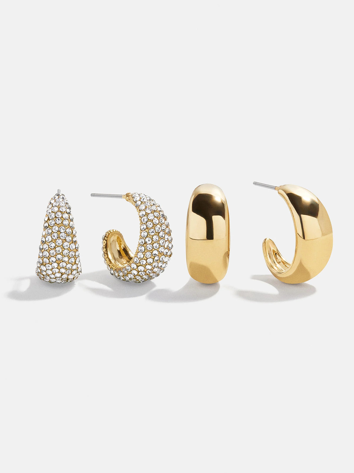 Bay Waterproof Earring Set - Gold/Pavé