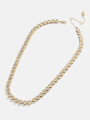 Haley Tennis Necklace - Gold/Pavé