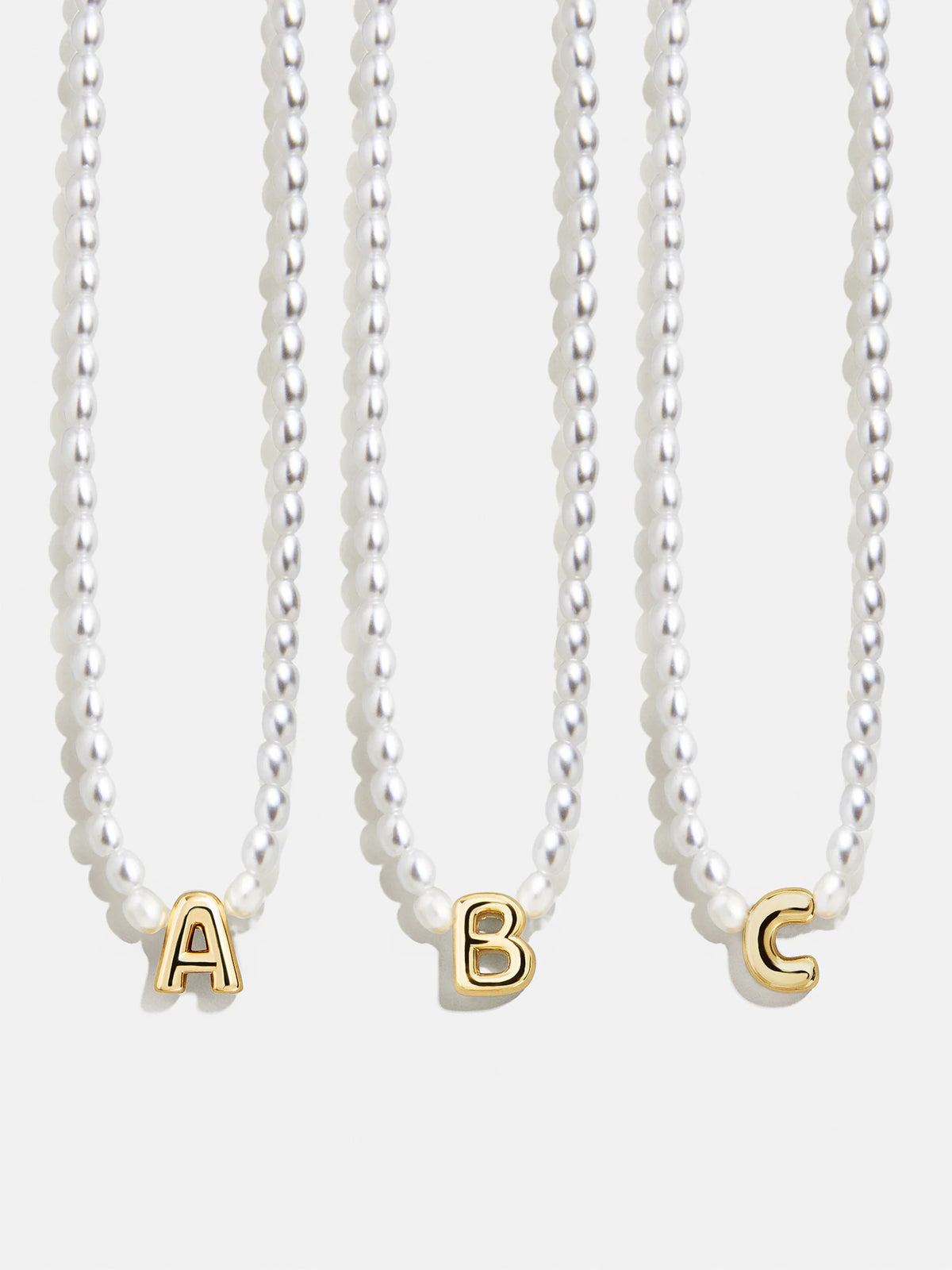 Playful Pearls Kids’ Initial Necklace - Gold/Pearl