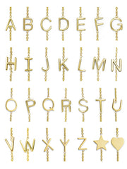 Maya Brenner Asymmetrical Custom Initial Necklace - One Character