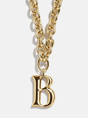 Chunky Charm Initial Necklace - Gold
