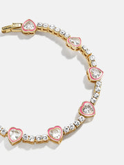 Daphne Tennis Bracelet - Gold/Pink