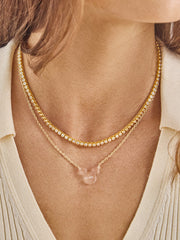 Disney Mickey Mouse Acrylic Custom Necklace - Blonde Marble