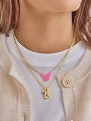Disney Mickey Mouse Acrylic Custom Necklace - Translucent Magenta