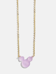 Disney Mickey Mouse Acrylic Custom Necklace - Translucent Purple