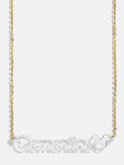 Disney Mickey Mouse Acrylic Custom Nameplate Necklace - Clear