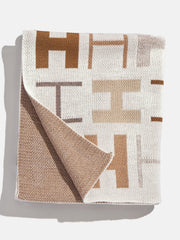 Upside Down & All Around Custom Blanket - White/Tan