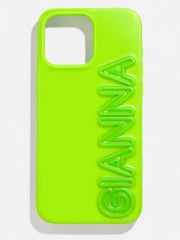 Fine Line Custom iPhone Case - Lime Green