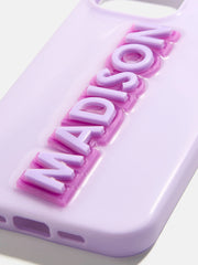 Block Font Custom iPhone Case - Lavender/Purple