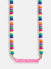 Beaded Kids' Custom Nameplate Necklace - Multi
