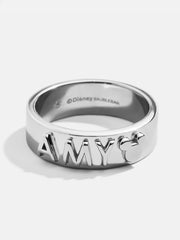 Disney Sterling Silver Custom Block Ring - Silver