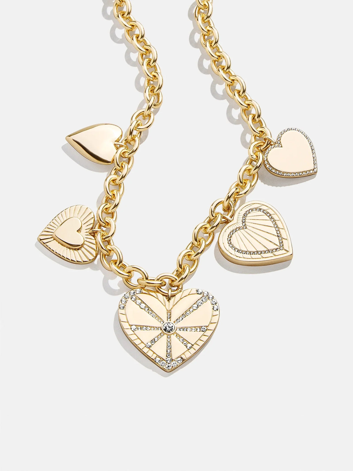 Heart Burst Statement Charm Necklace - Heart