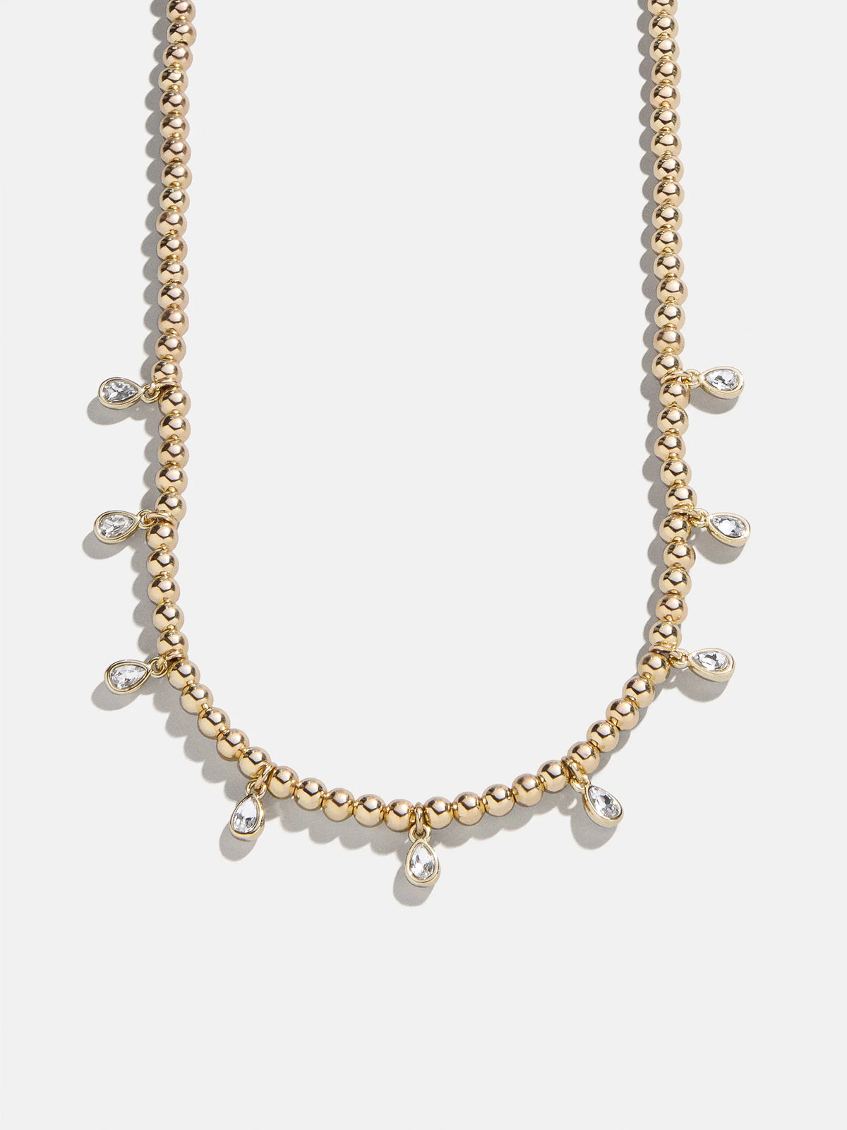 Joelle Pisa Beaded Necklace - Teardrop Bezel
