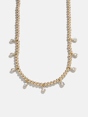 Joelle Pisa Beaded Necklace - Teardrop Bezel