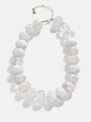 Joan Semi-Precious Necklace - White