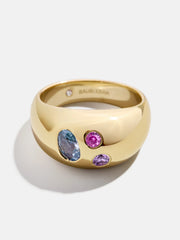 18K Gold Custom Birthstone Ring - Gold