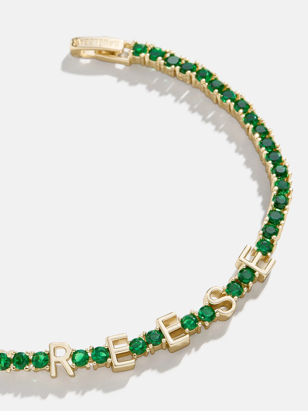 Custom Tennis Bracelet - Gold/Green