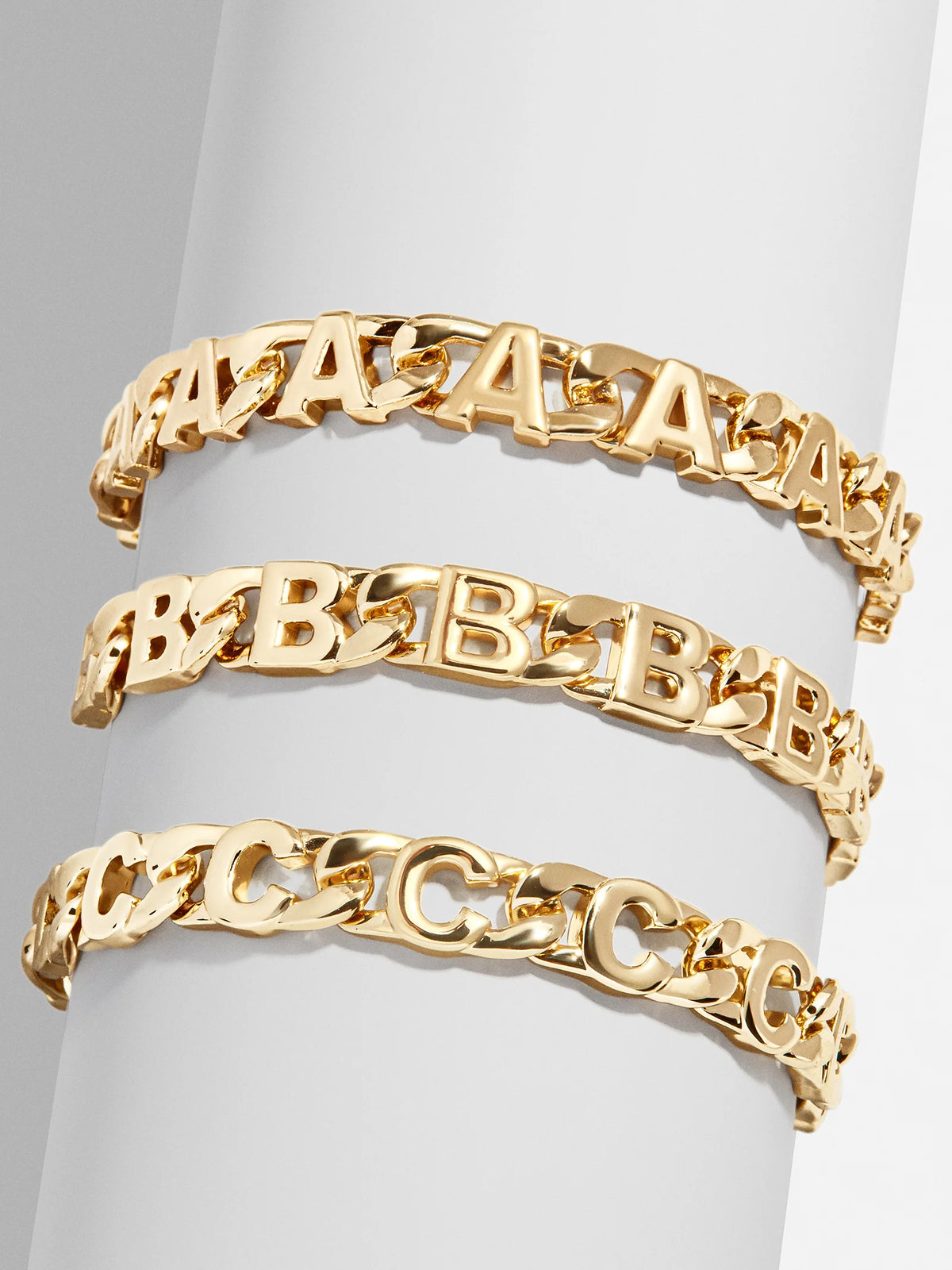 Repeating Initial Bracelet - A