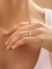 Maria Ring - Gold/Pavé