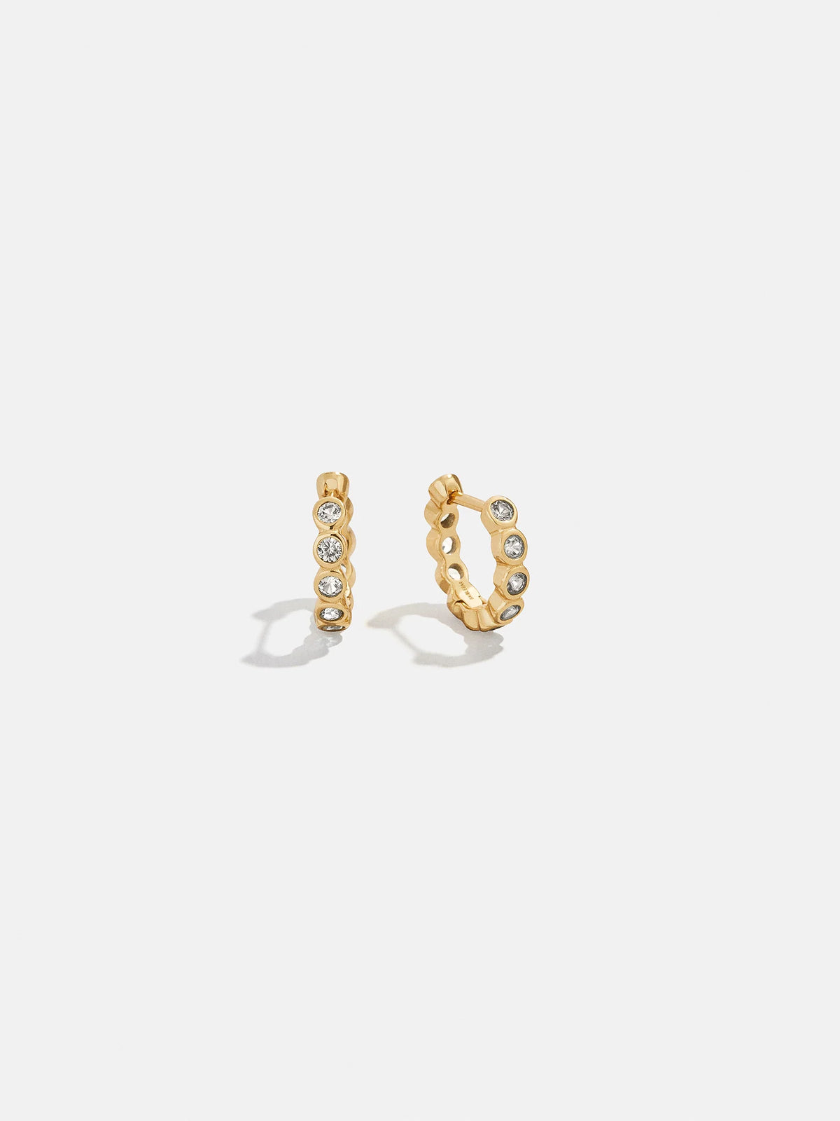 Jessica 18K Gold Birthstone Earrings - Crystal