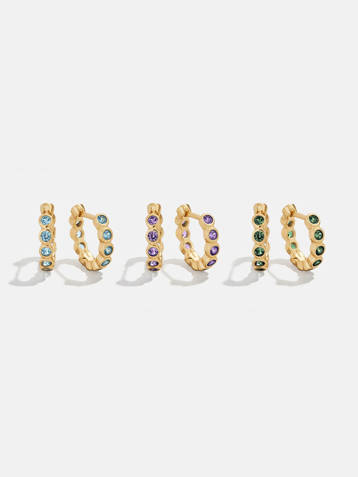 Jessica 18K Gold Birthstone Earrings - Aquamarine