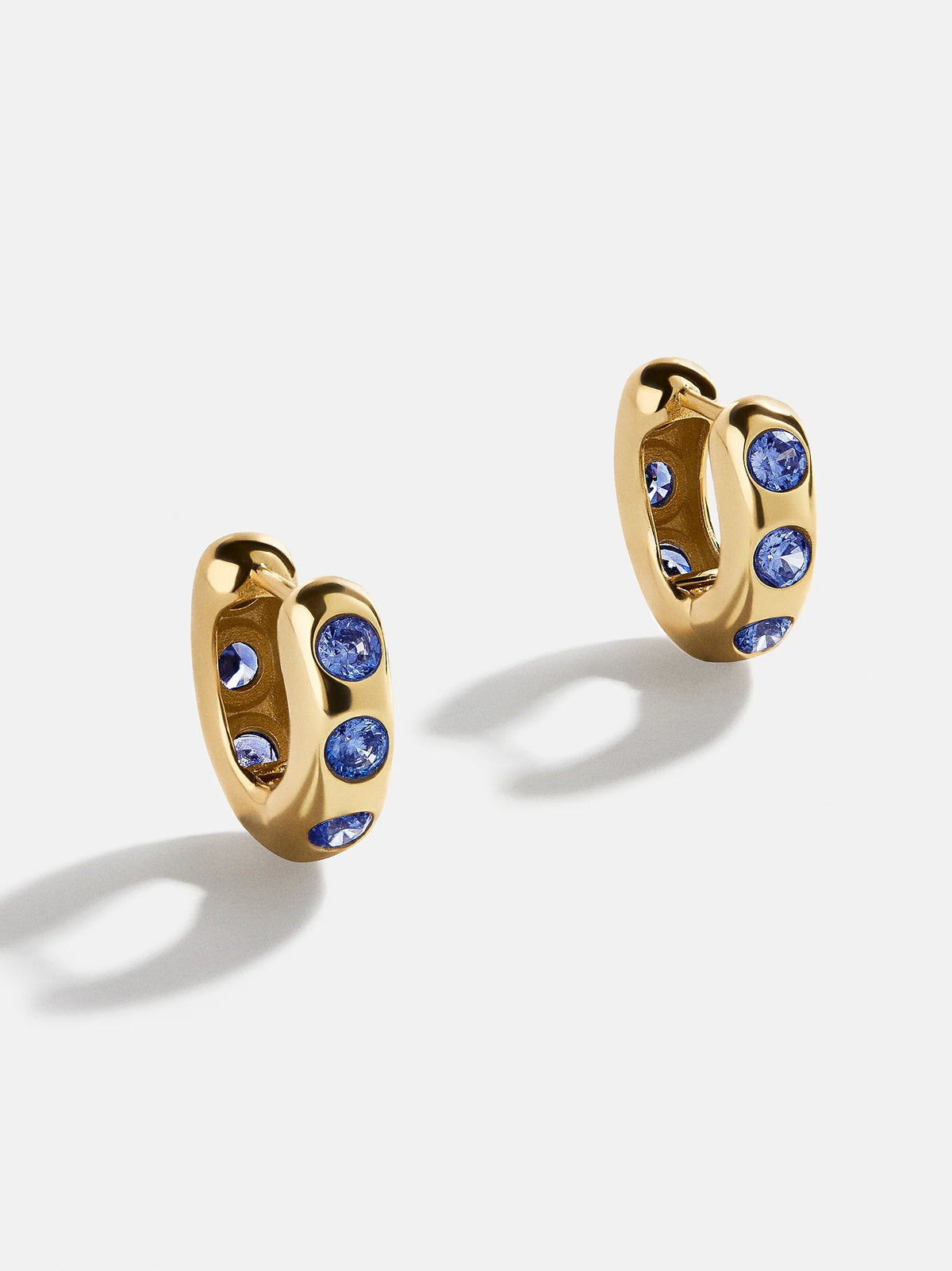 Sydney 18K Gold Birthstone Earrings - Sapphire