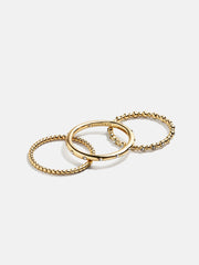 Gabriela Ring Set - Gold/Pavé