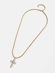 Mara Cross Necklace - Bezel Cross