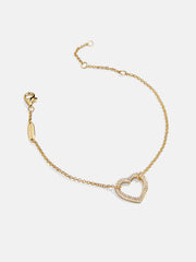 Sabrina 18K Gold Motif Bracelet - Heart