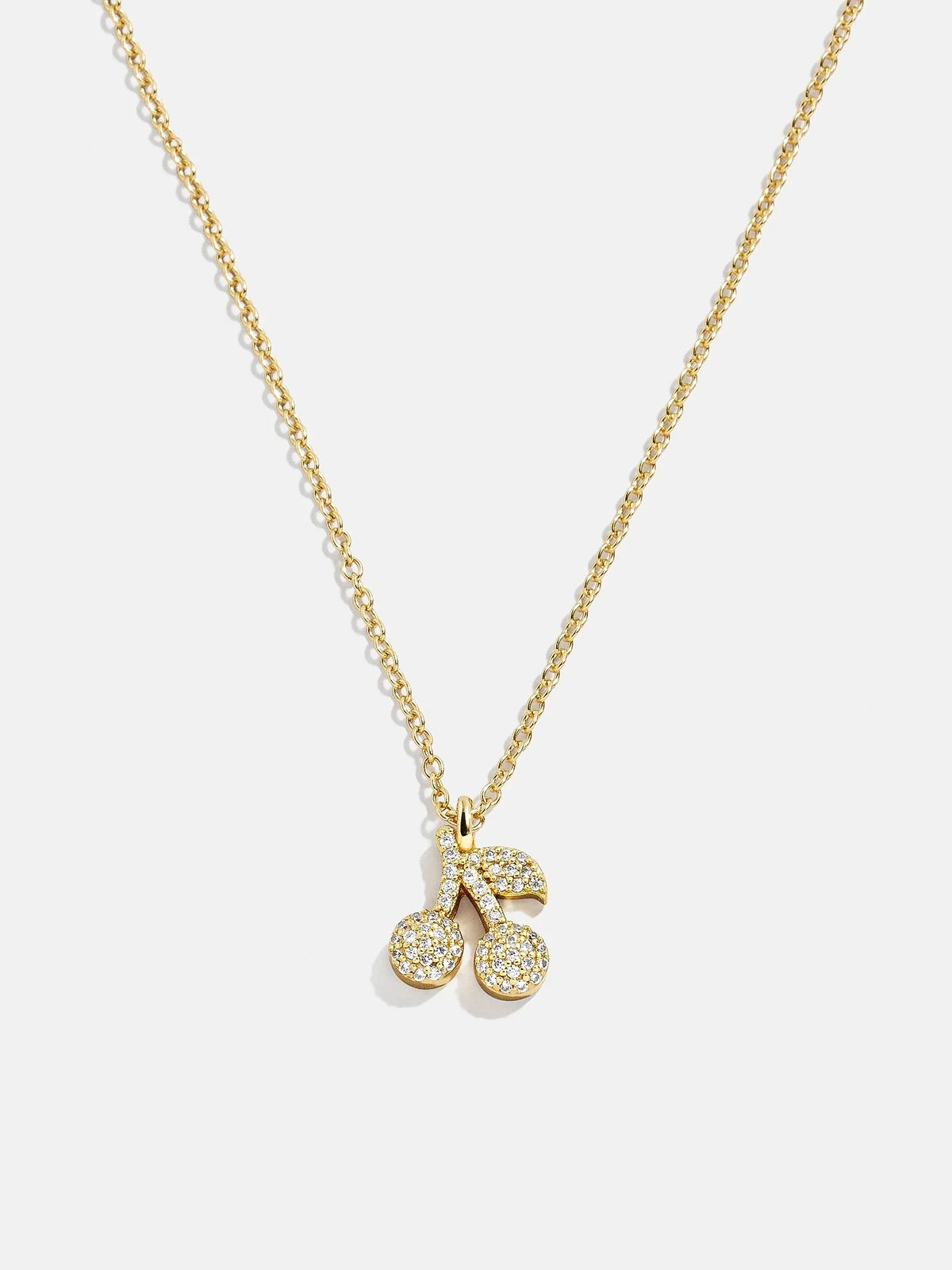 18K Gold Motif Necklace - Cherry