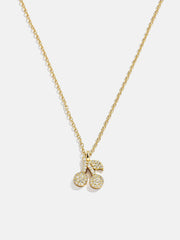 18K Gold Motif Necklace - Cherry