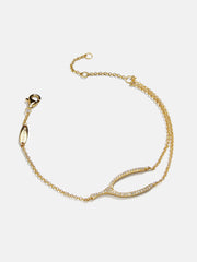 Sabrina 18K Gold Motif Bracelet - Wishbone