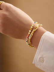 Nina Semi-Precious Bracelet - Gold/Multi