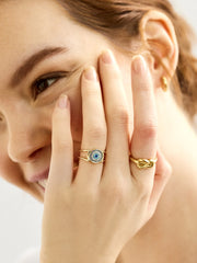 Ojo Ring - Gold/Blue