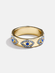 Eyes On Eyes Ring - Gold/Blue