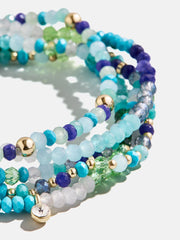 Indya Semi-Precious Layered Bracelet Set - Blue Multi